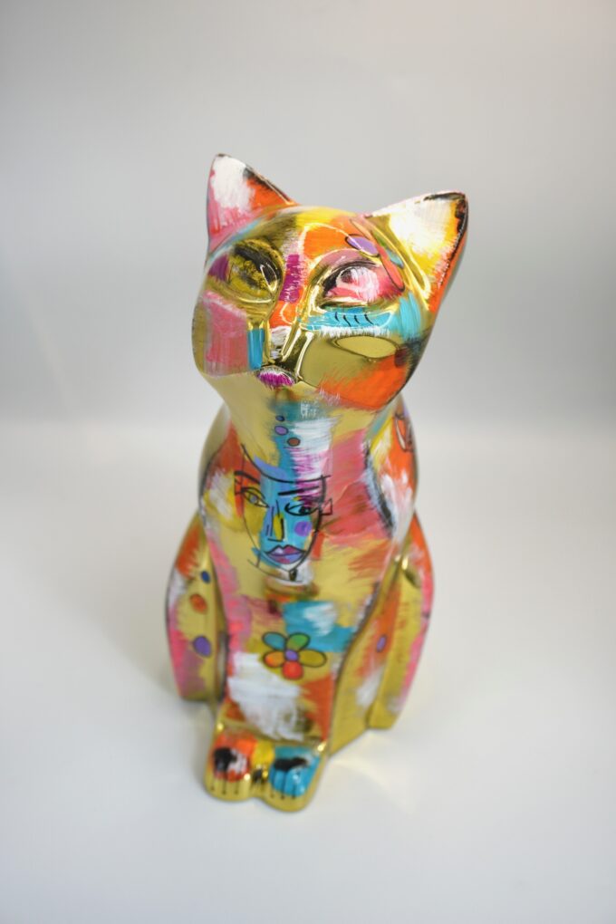 Chat en Résine - Elégance - Doré