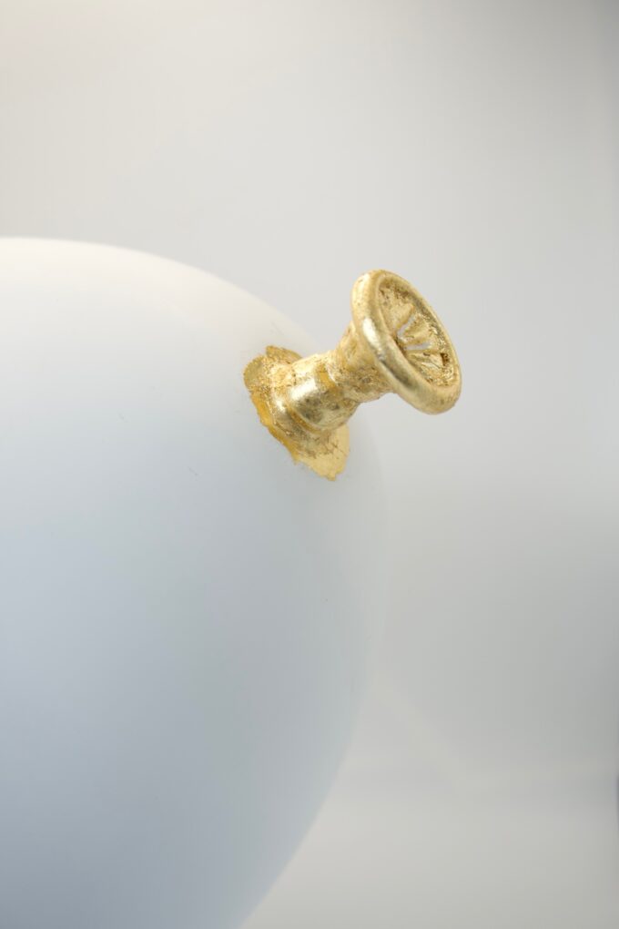 ballon-blanc-mat-or
